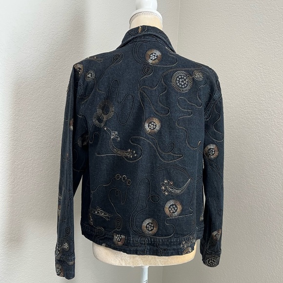 Embroidered Denim Jacket - Picture 5 of 9